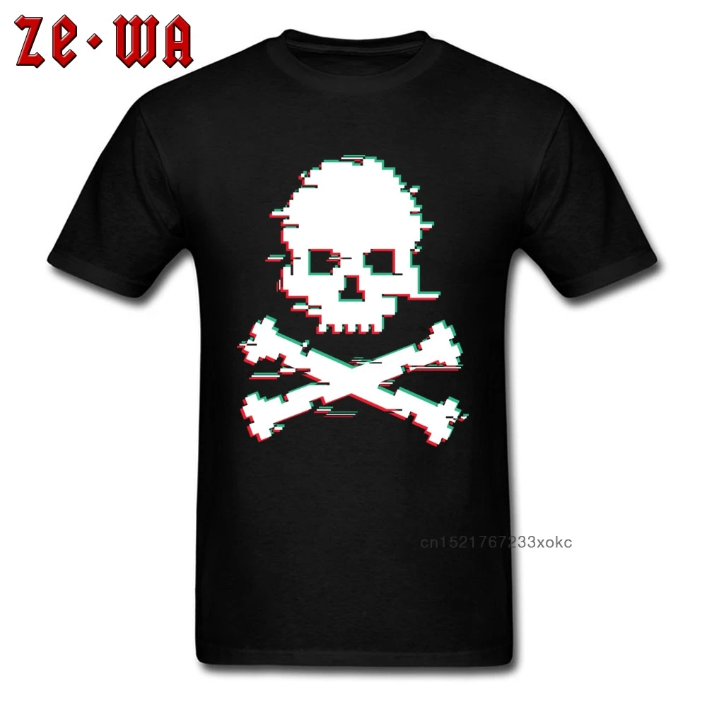 Мужская футболка с черепом со стереозвуком эффектом сглаживания и вырезом