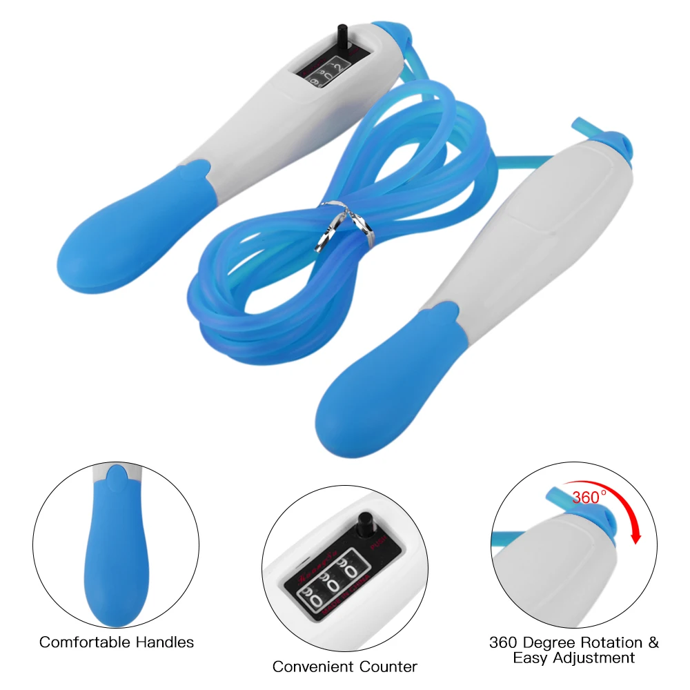 9.8ft Adjustable Jump Rope with Counter Skipping Fast Speed Counting for Home Fitness Training | Спорт и развлечения