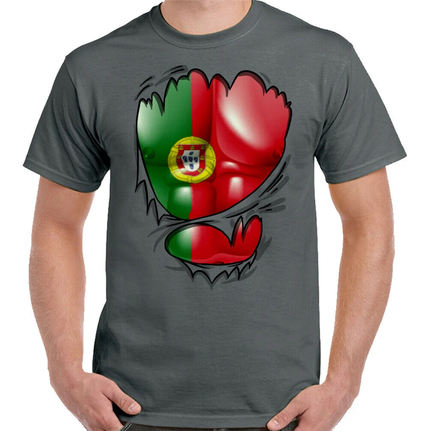 Рваные португальский флаг мужские бандейра де португальская Футболка день