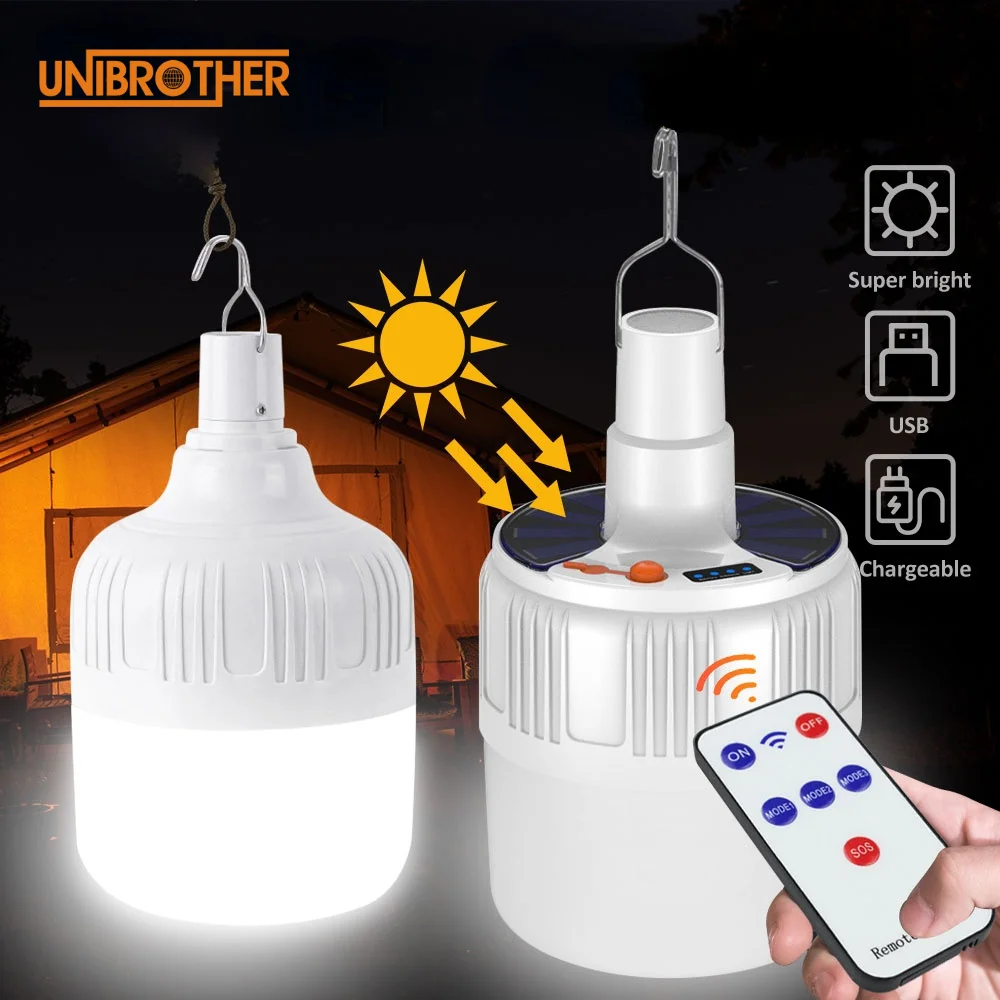 

LED USB Bulb Lamp For Camping Outdoor Dimmable Rechargeable Portable Lanterns Night Market Light Outdoor Camping Home