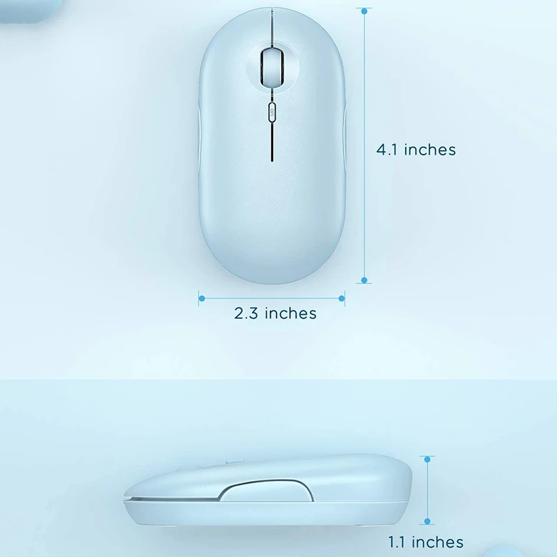 Беспроводная Двухрежимная мышь (Bluetooth 4 0 + USB) тонкая перезаряжаемая Бесшумная