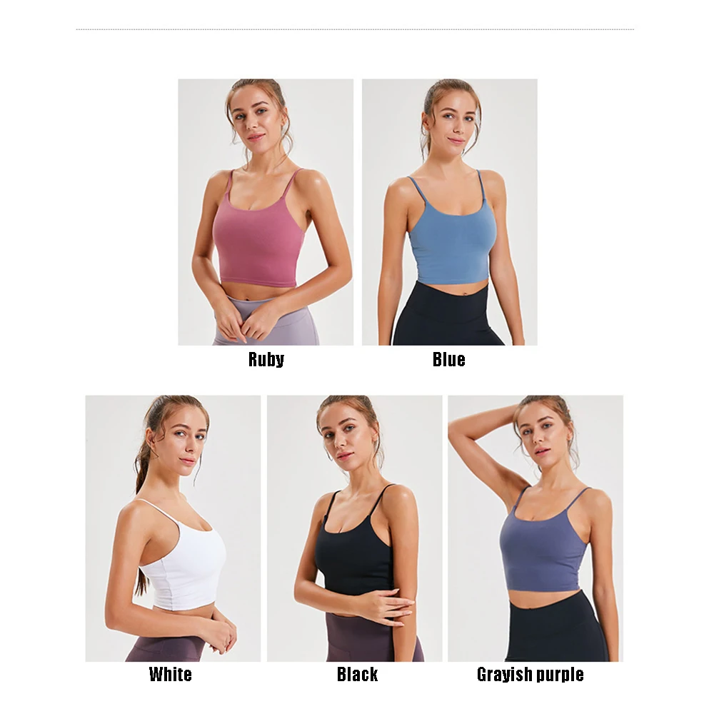 

Shockproof Sports Bra Sexy Slim Belt Beautiful Back Yoga Top Half Sling Fitness Running Exercise Corset Female Yoga Wear