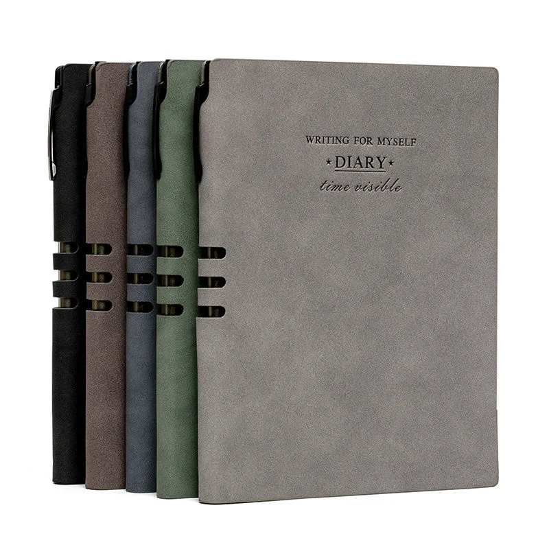 

Soft Business Leather Diary Notebook A6/A5/B5,Travelers Journals School Office Meeting Record Notepad Handbook Agenda 2021