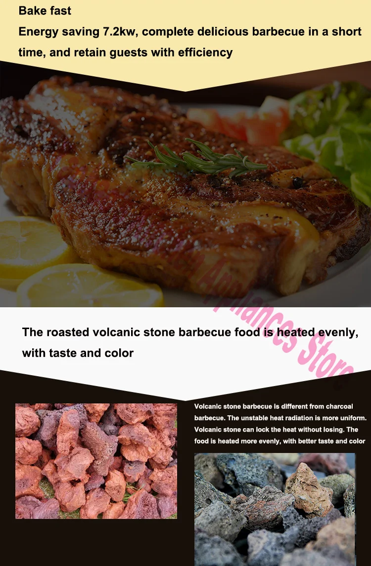 Дешево Гриль для барбекю с электроподогревом, 7200 Вт