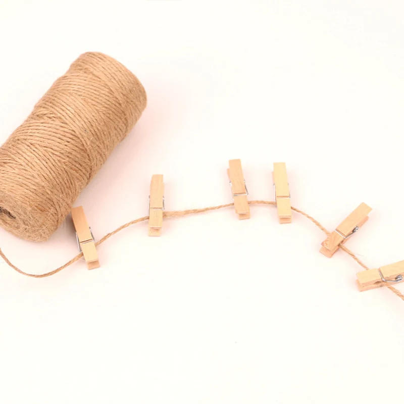 Джутовый шпагат джутовая веревка 200 метров 3-слойная для украшения сада