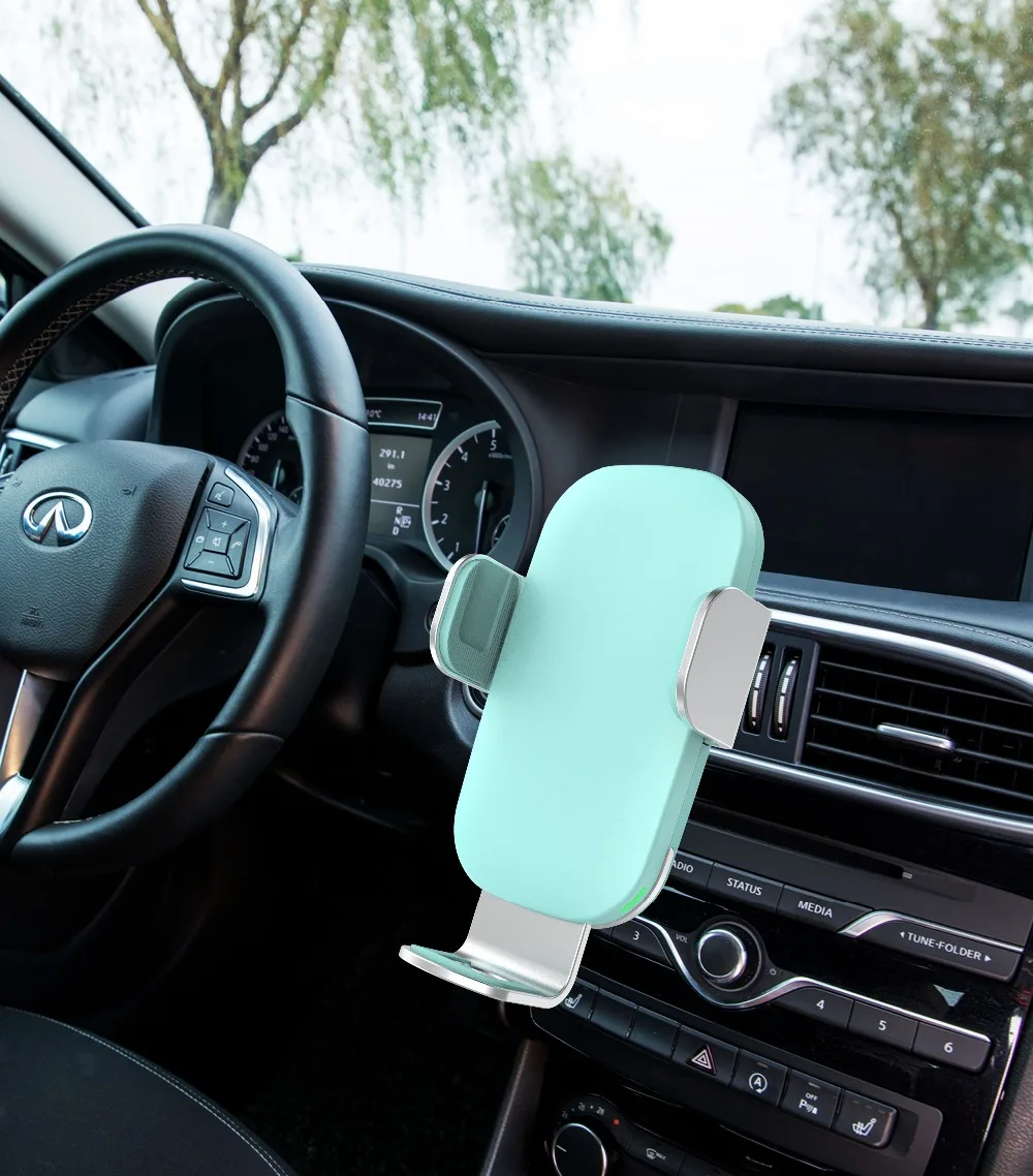 15 Вт Qi автомобильное беспроводное зарядное устройство Беспроводное Автомобильное зарядное устройство автоматическое зажимное Быстрое беспроводное зарядное устройство крепление для IPhone Xiaomi держатель телефона