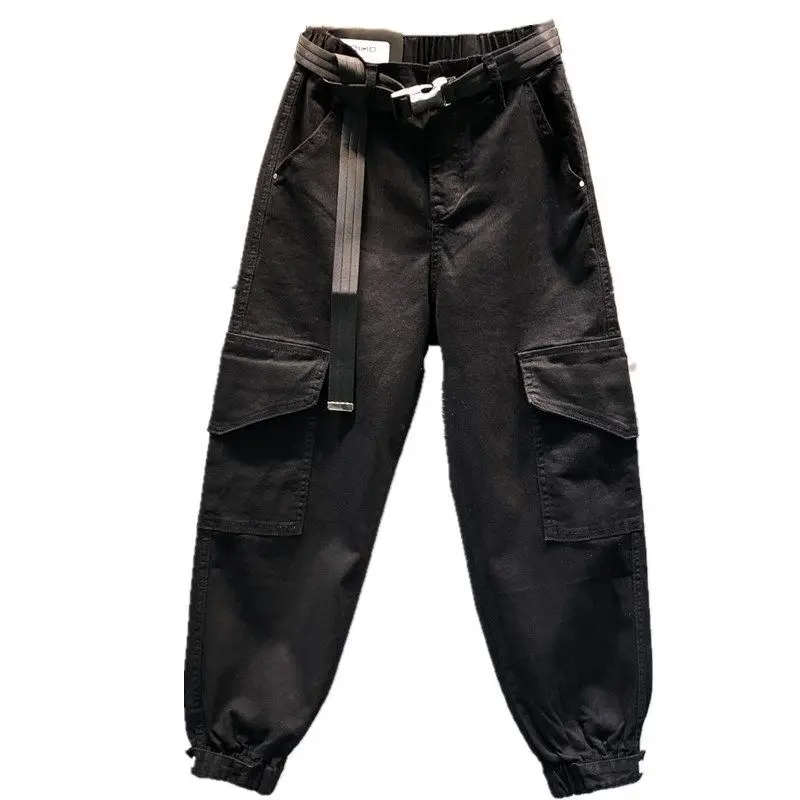 Hot Big Pockets Cargo pants women High Waist Loose Streetwear Baggy Tactical Trouser hip hop 2022 new joggers | Женская одежда