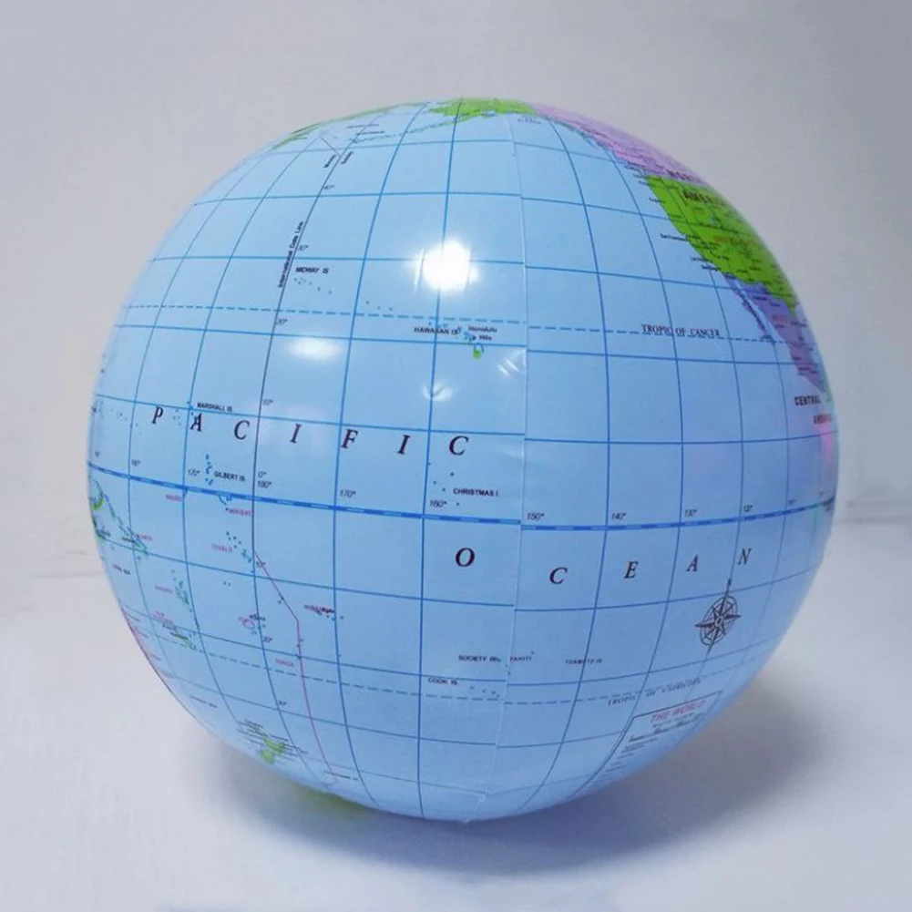 30cm Inflatable World Globe Earth Map Ball Educational Supplies Ocean Kids Learning Geography Toy глобус | Канцтовары для