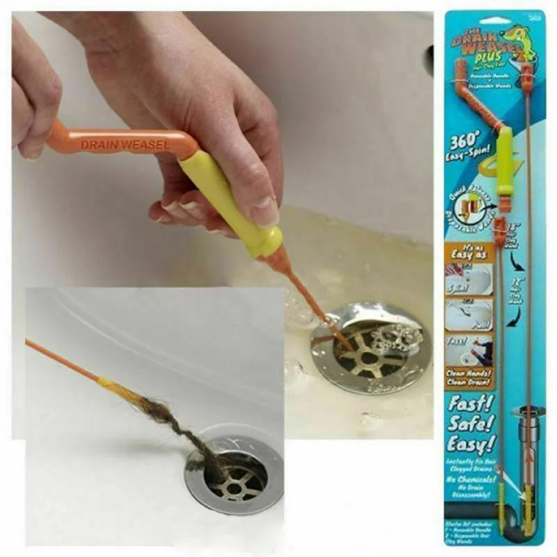 Поворотный канал для углубления средство очистки шерсти дренажное волос бытовая