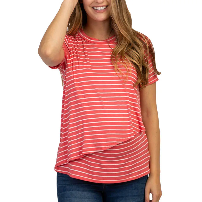 Женские короткие футболки в полоску повседневные летние женские топы футболка