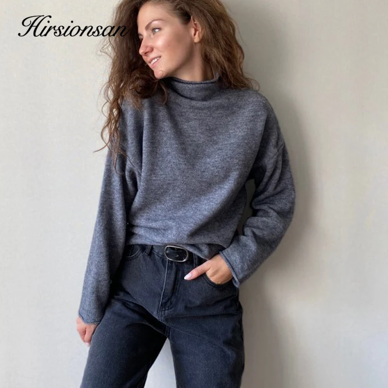 Свитер женский кашемировый с оборками и вырезом корейский стиль кофейный/хаки 2020