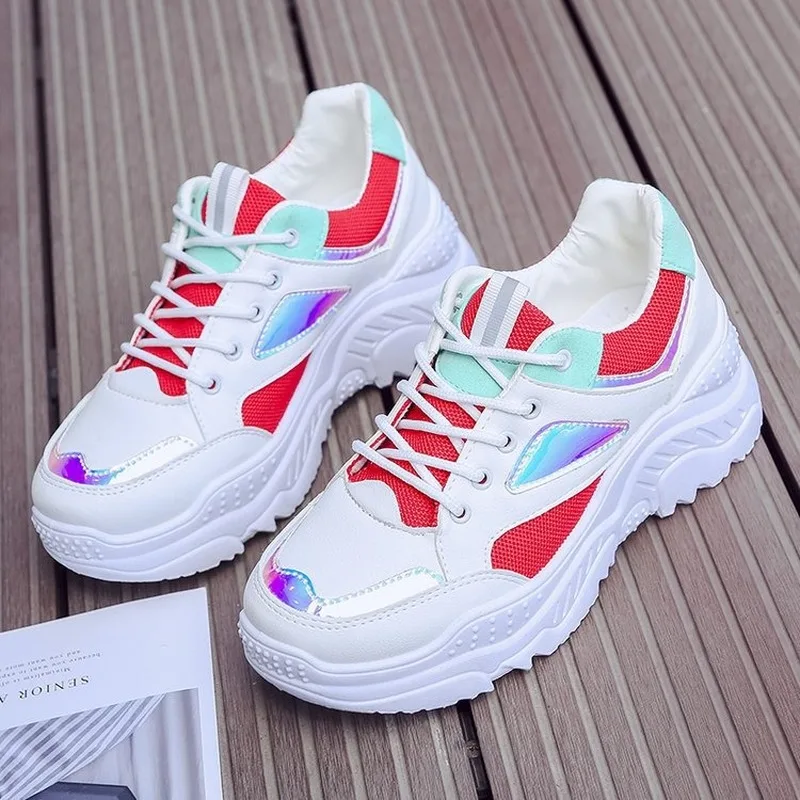 Женская обувь для бега 2019 новые массивные кроссовки женщин Вулканизированная