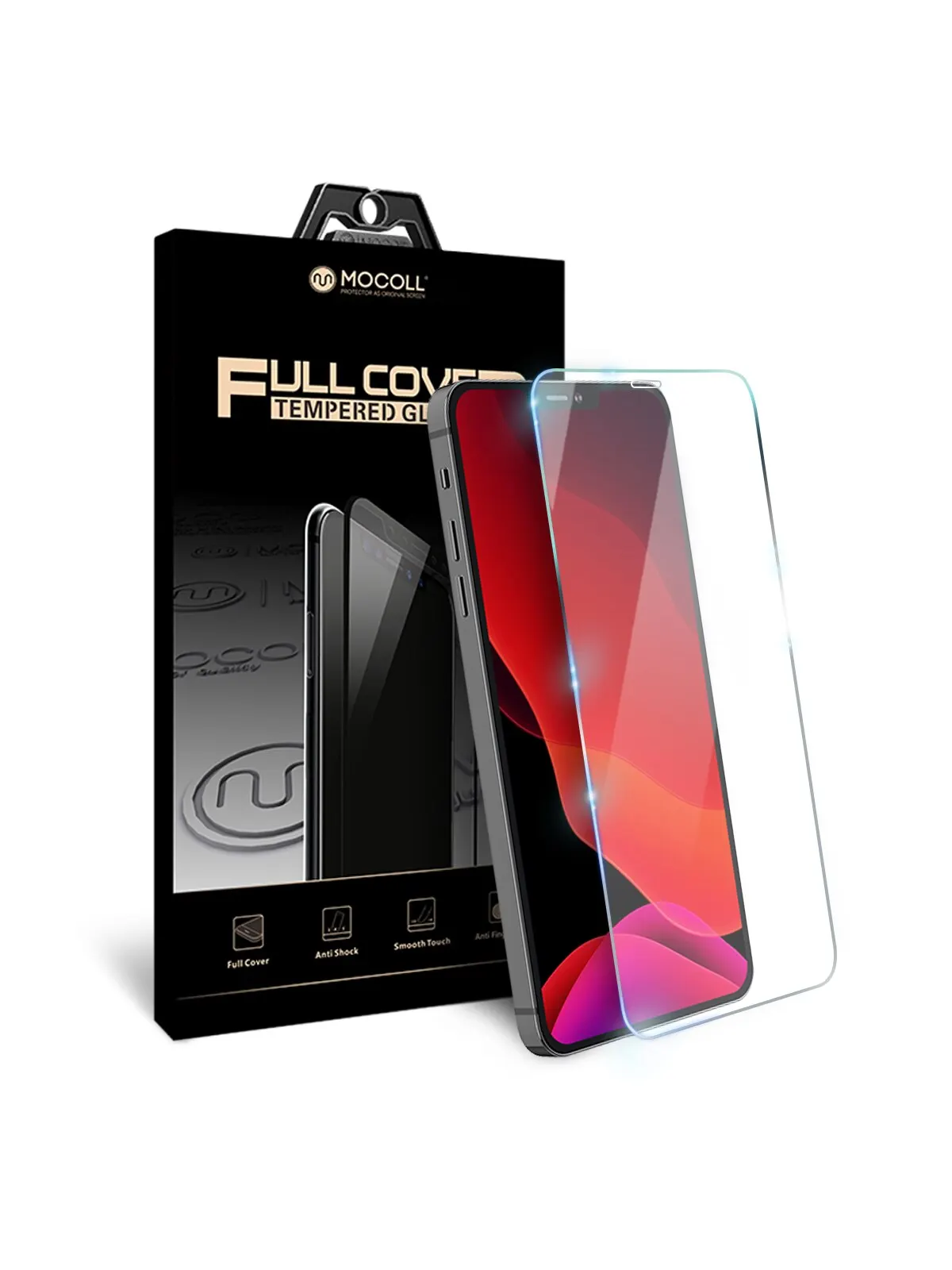 Защитное стекло MOCOLL полноразмерное прозрачное 2.5D для iPhone 12 / Pro (серия Storm) - купить