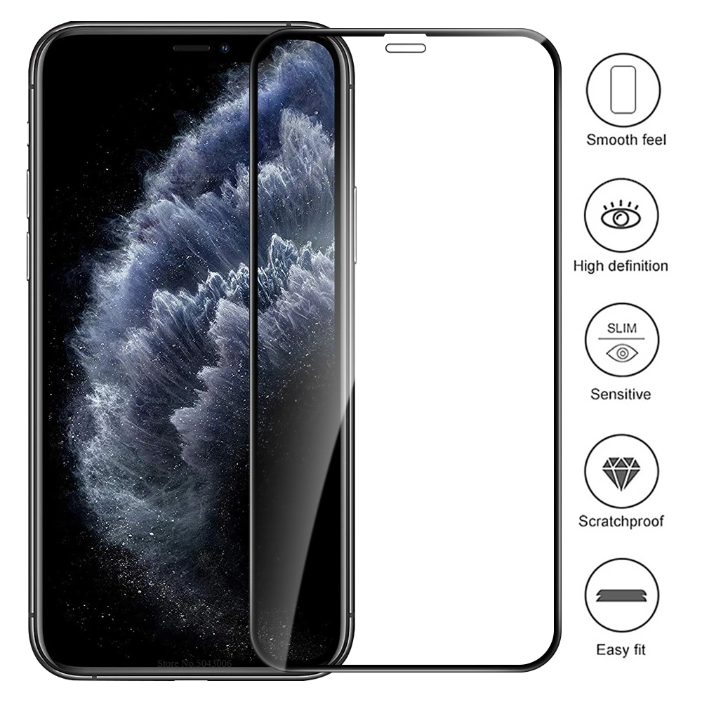Для iPhone 11 9D закаленное стекло для Pro Max Передняя Защитная пленка XR X XS MAX полное