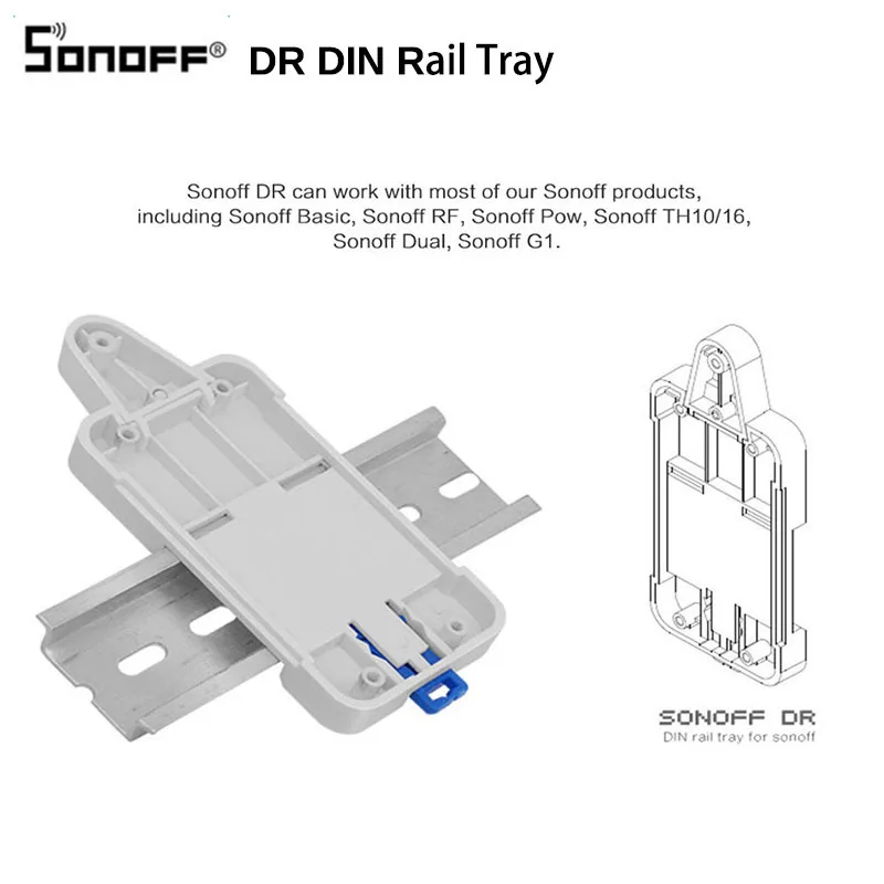 Sonoff DR DIN рейка лоток Регулируемый монтируемый рельс Чехол держатель стойка