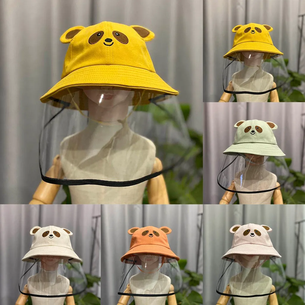 Cap Anti-spitting Protective Hat Dustproof Cover Cartoon Kids Boy Girl Fisherman Eye Protection Flu Air Pollution C140# | Детская одежда