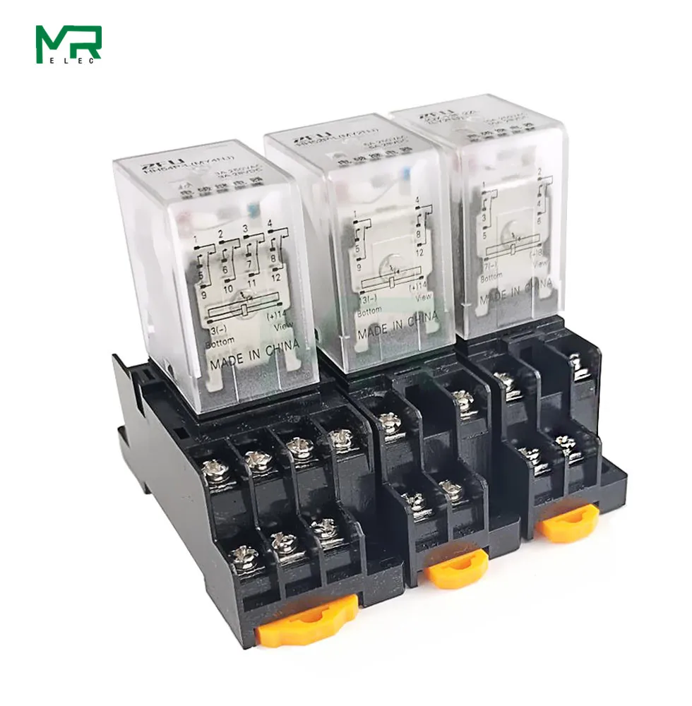 1 компл. MY4NJ MY2NJ LY2NJ маленькое электромагнитное реле ZFU DC12V DC24V / AC220V катушка DPDT 8 Pin/ 14 Pin высокое качество
