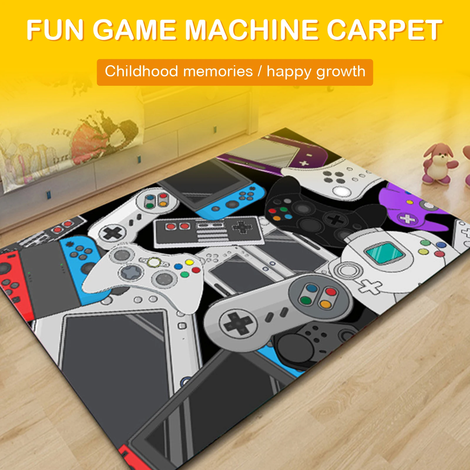 

Child Room Play Rugs Gamer Controller Area Rugs Non-Slip Floor Mat Doormats Home Runner Rug Carpet for Bedroom Indoor Outdoor