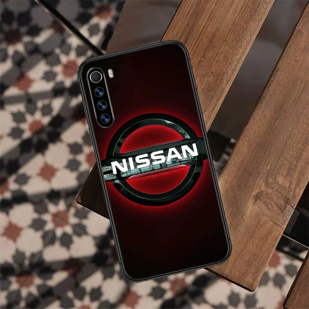 

Car NISSAN Phone Case For XIAOMI Redmi Note 9 8 7 6 S A 10 A T S PRO K40 black Waterproof Painting Back Luxury Bumper Silicone