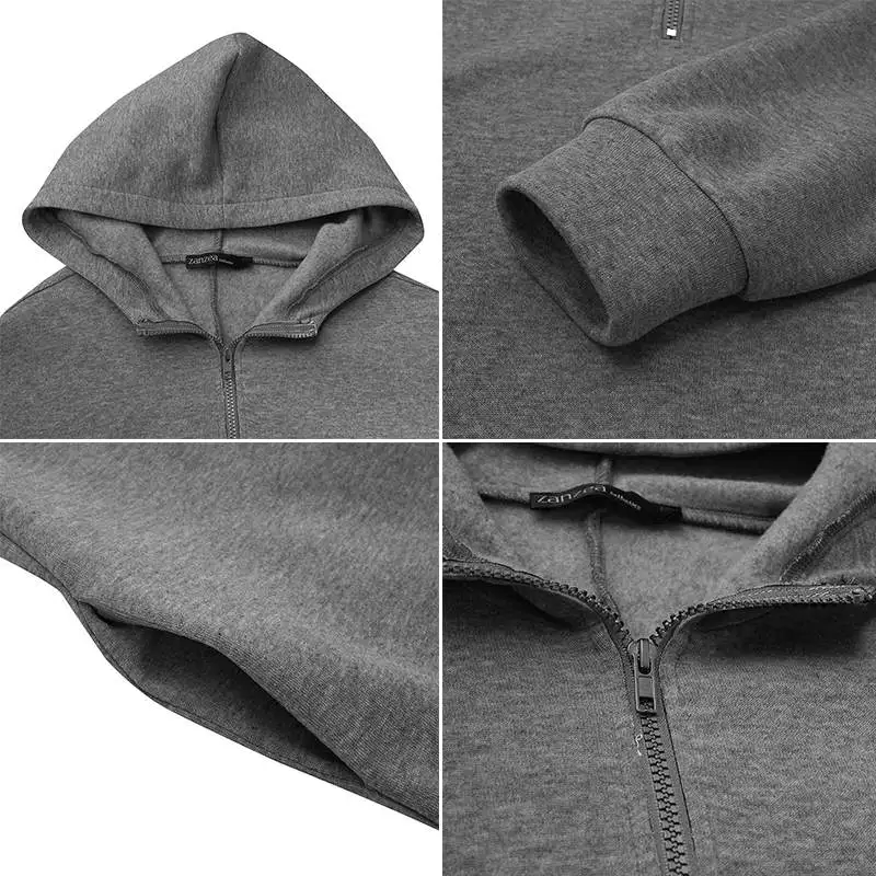 

Women's Autumn Sweatshirt Pullovers ZANZEA 2021 Stylish Zipper Hoodies Dress Casual Long Sleeve Maxi Vestidos Female Split Robe