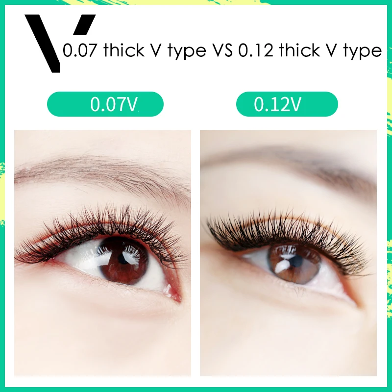 Накладные ресницы для наращивания натуральные мягкие с разрезами V-образные