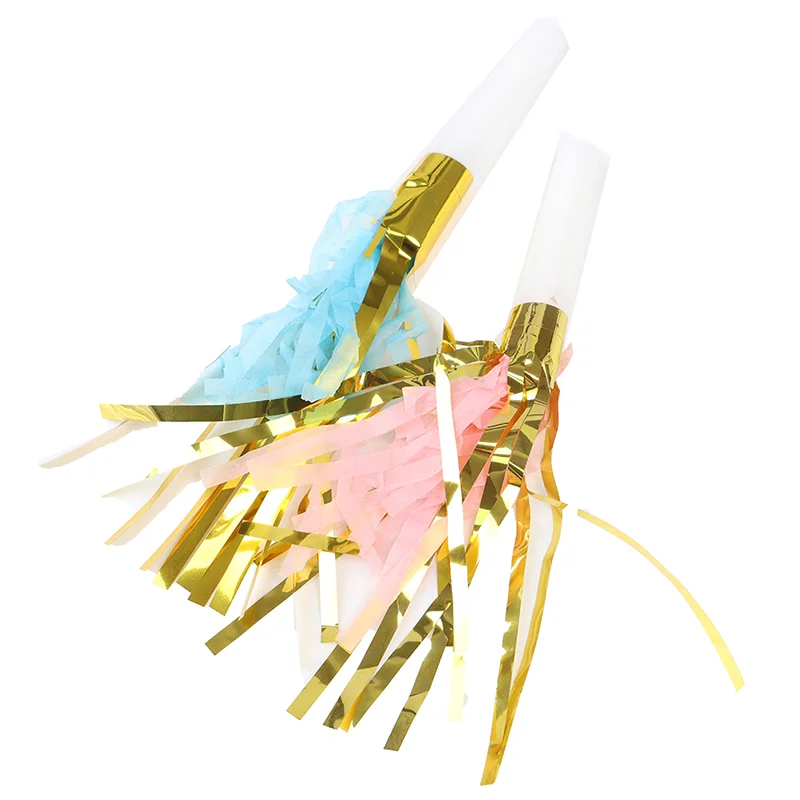 Блестящий металлический шумоподавитель с бахромой музыкальный свисток