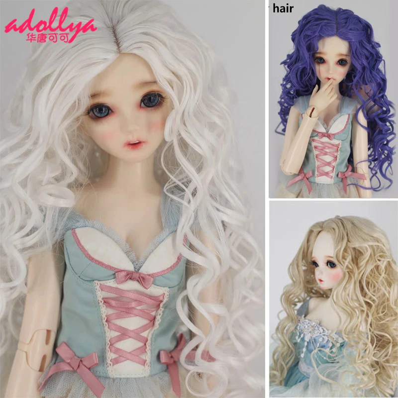 

Парик для куклы Adollya 15 см, аксессуары для куклы, аксессуары для куклы BJD, волосы для куклы BJD, локоны для волос 1/4 Bjd, аксессуары для кукол