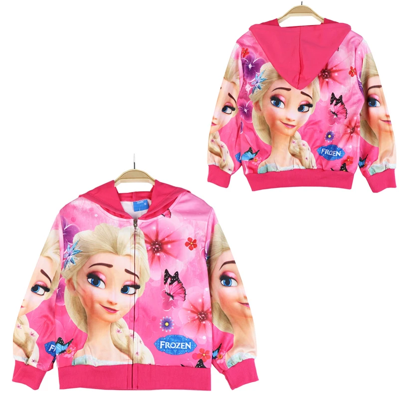 Новинка 2021 года Сезон весна осень Пальто принцессы Анны и Эльзы для девочек