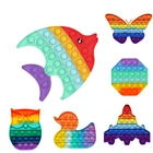 Большая игрушка-фиджет, радужная шахматная доска, сенсорная игрушка для детей и родителей, интерактивная игра