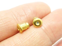 200pcs brass ear nuts ear post stopper 6x5mm brass earrings backs ear wire lead nicke free r976
