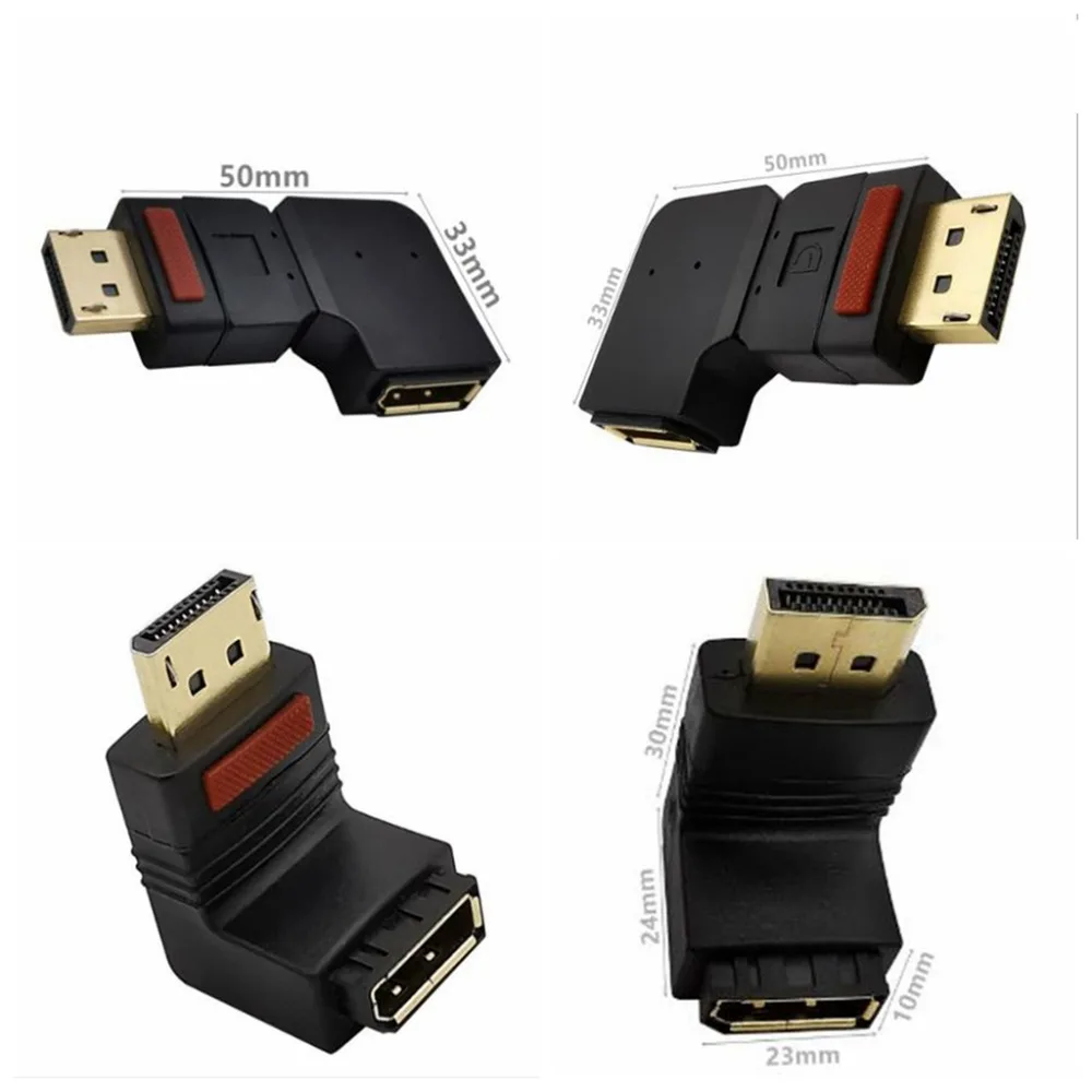 

Down Up Left Right Angled 90 Degree DP 1.2V DisplayPort Male to Female Extension 60HZ 4K Adapter