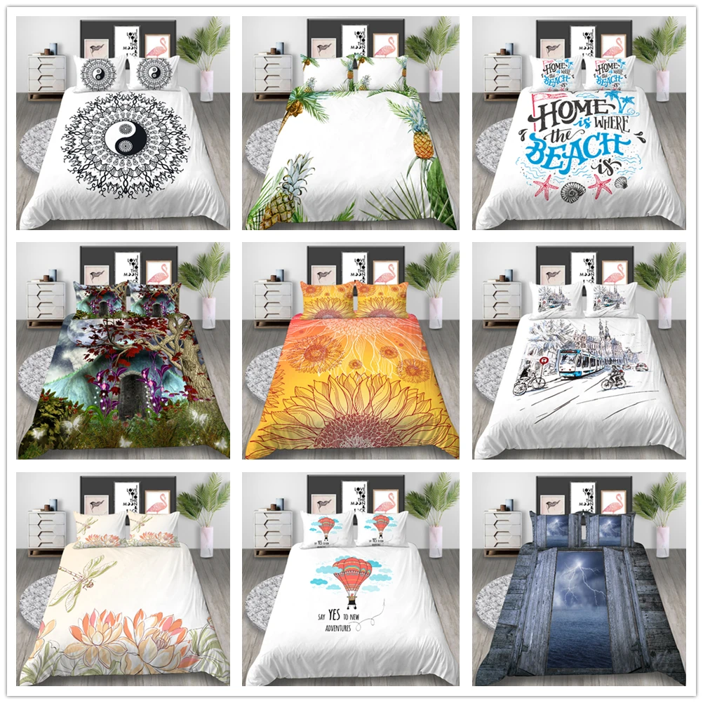 Роскошный Семейный комплект постельного белья белый желтый синий красочный