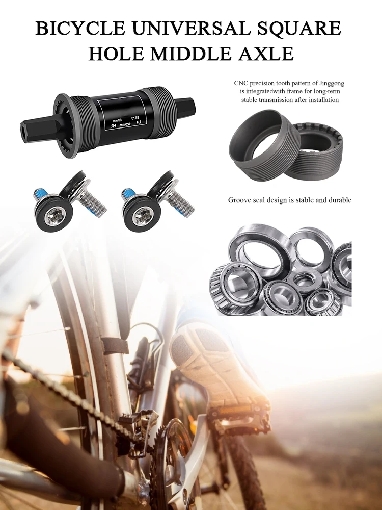 

Bicycle Bottom Bracket Bike Bottom Bracket BSA-Innenlager Quare Hole Axis Bike Parts For Square Tapered Spindle Crank