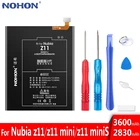 NOHON литий-полимерный Батарея для Нубия Z11 мини MiniS аккумулятор NX531J NX549J NX529J оригинальный мобильный телефон замены Bateria + Бесплатные инструменты
