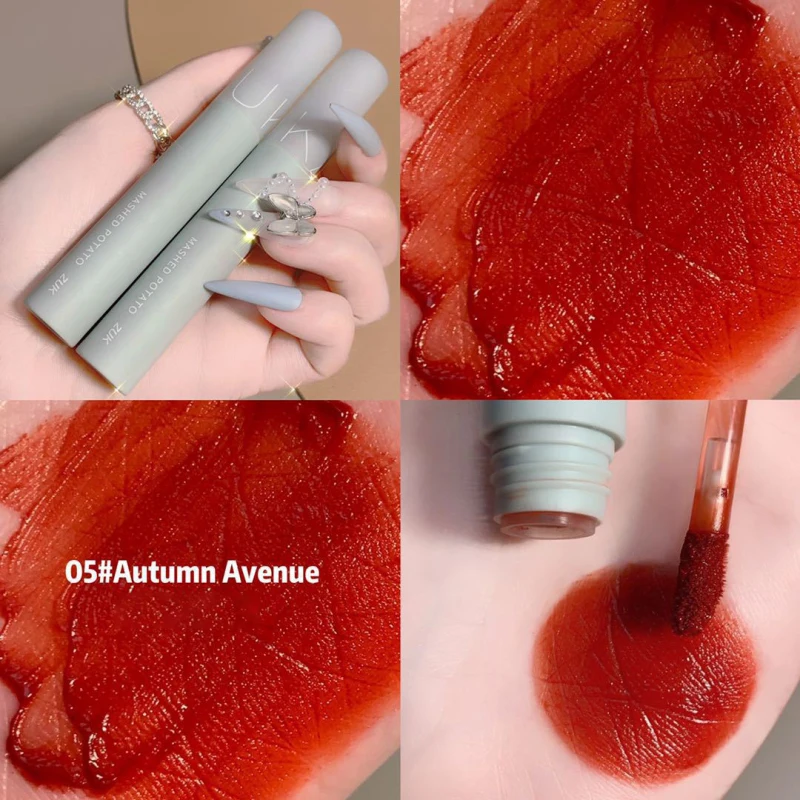 

1PCS Velvet Lip Glaze Matte Lip Mud Makeup Chestnut Lip Stick Lasting Non-stick Cup Lip Gloss Liquid Lipstick Cosmetics TSLM1