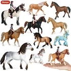 Моделирование Oenux, фигурки животных на ферме, модель лошади, экшн-фигурки, Райдер, седло, фигурки, украшение для дома, игрушка для детей, подарок