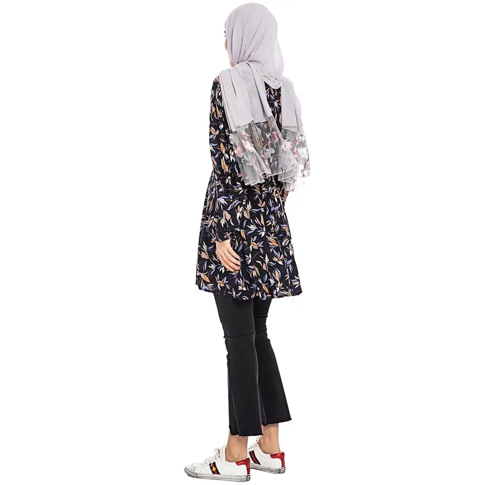 Ropa Arabe Mujer одежда в турецком стиле тонкие повседневные женские топы Tunique Femme Musulmane
