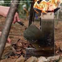 camping stove wood stove 2 in 1 portable folding barbecue backpakcing burning camping camp firepit stove grill outdoor wood i6j6