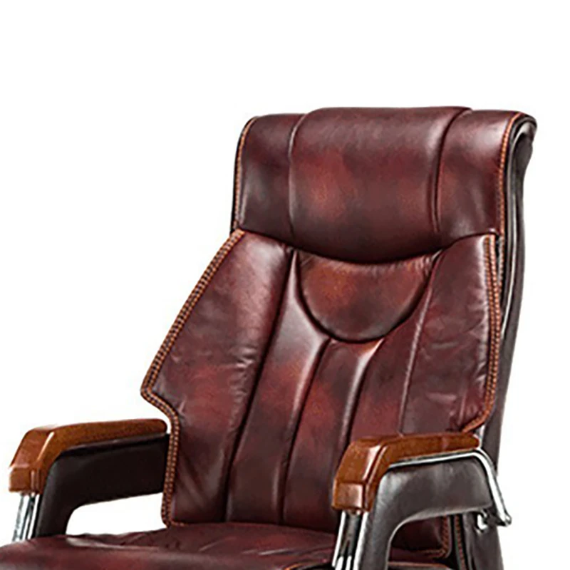 Кресло игровое Silla Gamer Boss Poltrona из 8770 натуральной кожи с подставкой для ног