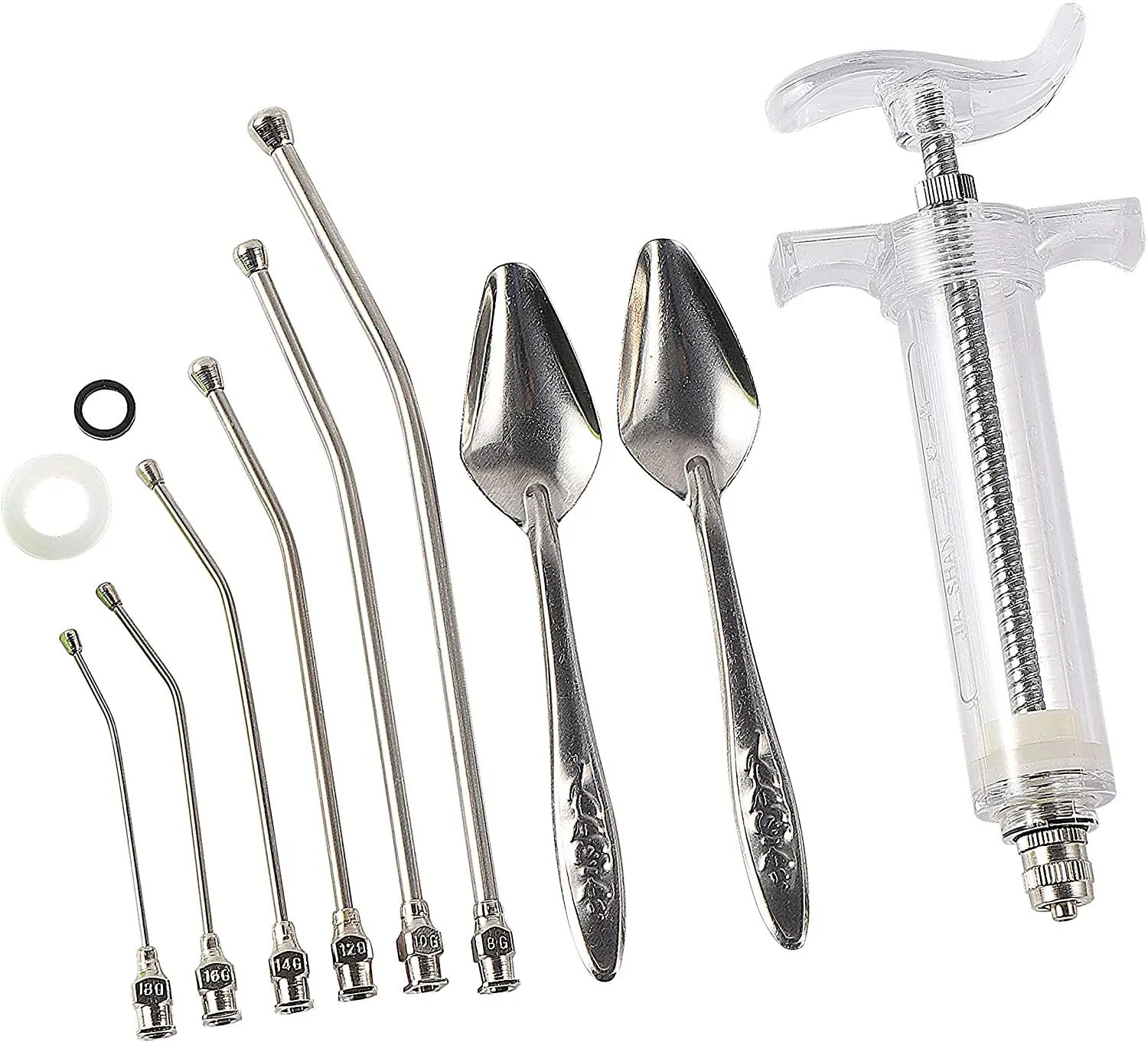 

Шприц для кормления птиц, с 6 изогнутыми трубками