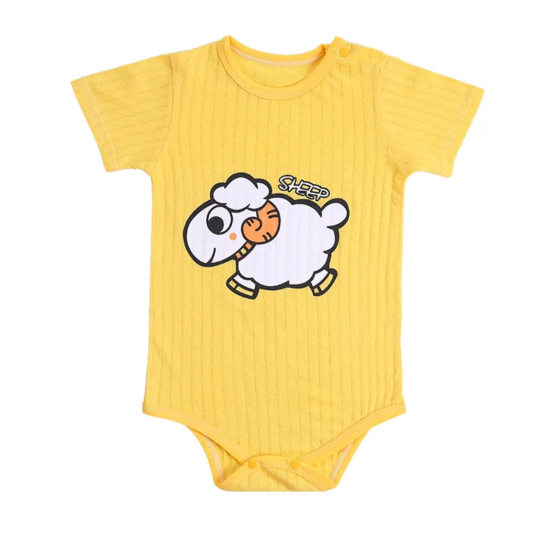 

[Unini-yun] cartoon Retail 0-24M short-Sleeved Baby Infant cartoon bodysuits for boys girls jumpsuits Clothing 2017 new free