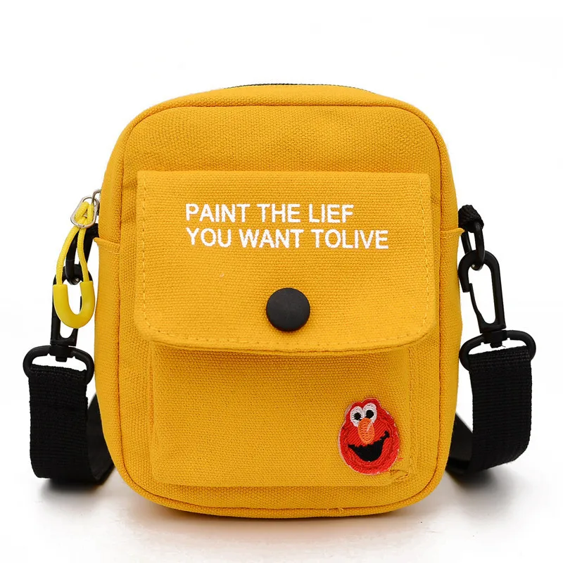 Sesame Street Elmo Canvas Bag Anime Shoulder bag Kids Adult Catoon Girl bag Toy Gifts