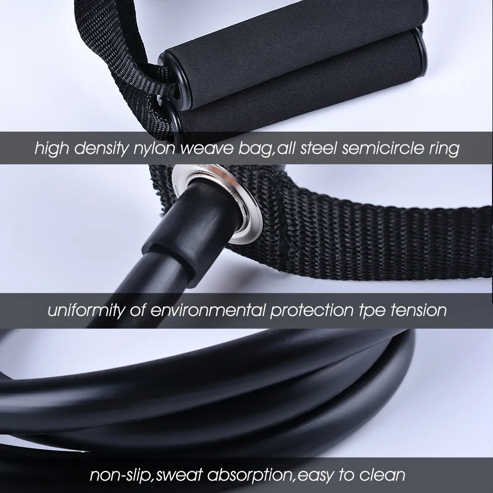 

5 Levels Resistance Bands with Handles Yoga Pull Rope Elastic Fitness Exercise Tube Band for Home Workouts Strength Training
