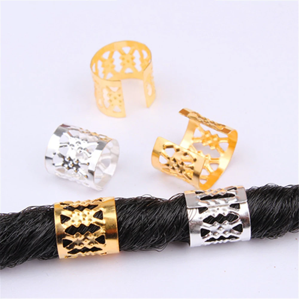 

20Pcs Hair Jewelry Braid Rings Decoration Pendants Dreadlocks Beads Cuffs Rings DIY Metal Hair Rings Beading Accessories Bead