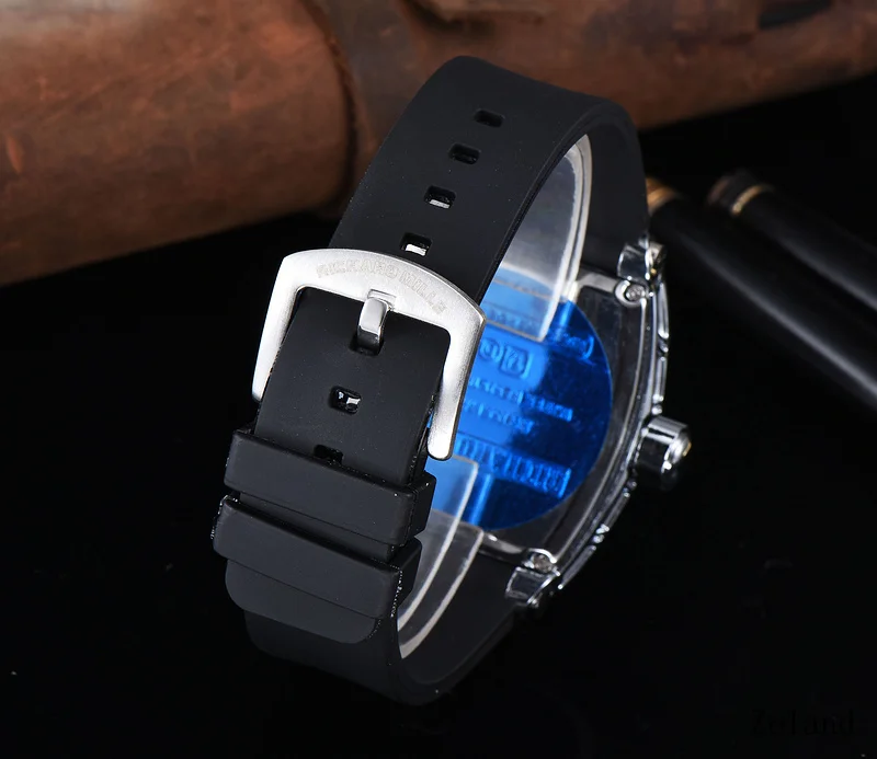 

RM35-01 Men's Watches Top Fashion Brand Bucket Type Watch Stainless Steel Strap Automatic Date Sports Quartz Watch For Men 2020