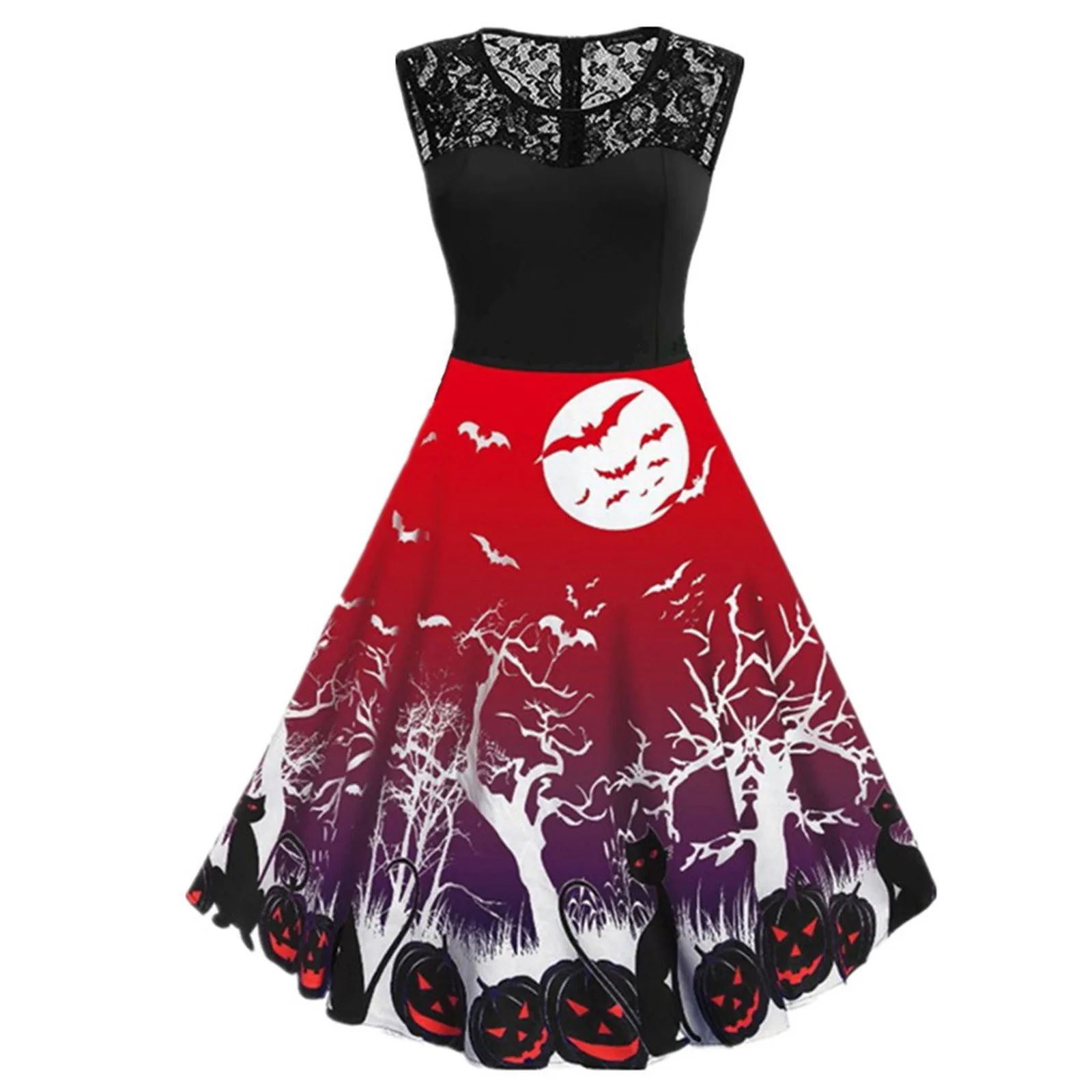 Женский костюм для Хэллоуина #57 кружевное платье без рукавов с круглым вырезом и