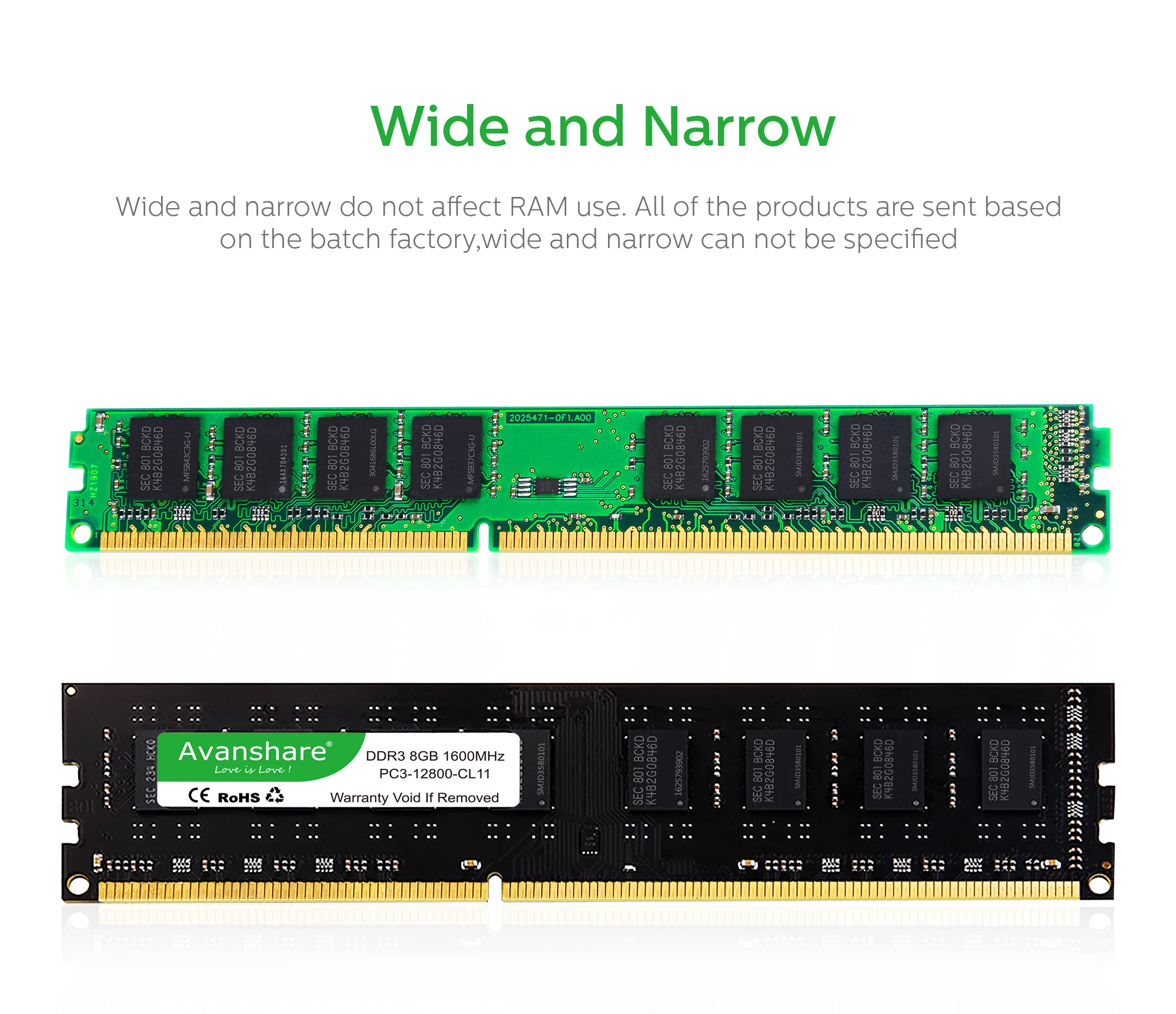 Оперативная память Avanshare DDR3 8 Гб 1600 МГц 240pin 1,5 в 4 ГБ 8 ГБ для настольного компьютера