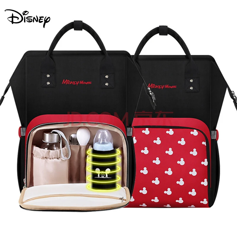 Disney Mickey Mochila Maternidade водонепроницаемый термос для детского питания USB бутылочный