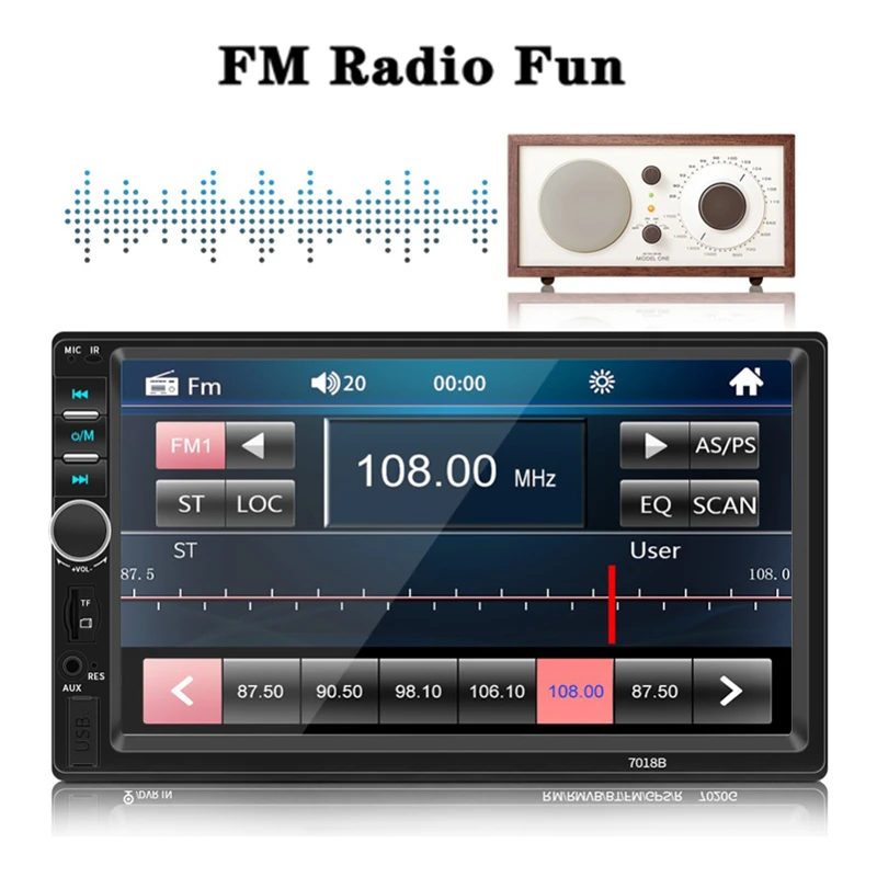 Автомагнитола LTBFM 2 Din 7 &quotHD мультимедийный плеер с сенсорным экраном MP5 Bluetooth USB TF FM