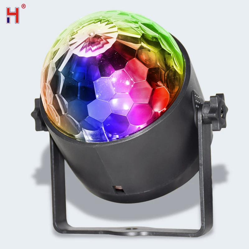 

Mini Crystal Magic Ball RGB LED Stage Lights Sound Control Stage Effect Light Party Disco Club DJ Light